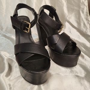 Forever 21 Black Platform High Heels
